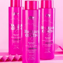 Logo Hair straightening process with anti-frizz action